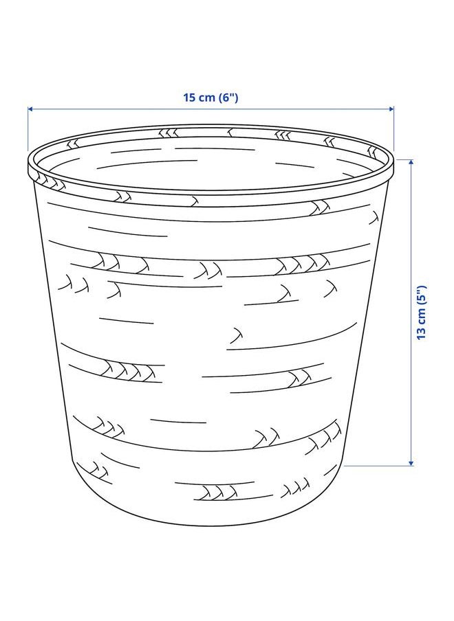 Zaboon - Plant pot, handmade bamboo, 12 cm - Image 1