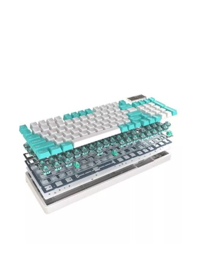 MARVO KG972W EN-BL+WH Mechanical Wireless Gaming Keyboard with Suspended GASKET Structure - Image 3