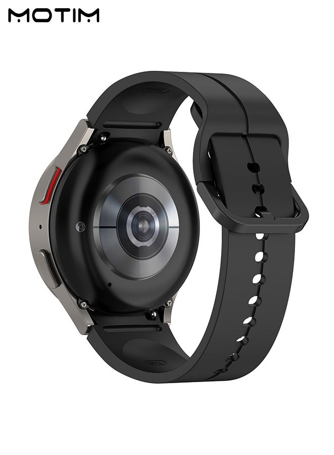 Motim Watch Band 20mm Compatible with Samsung Galaxy Watch 6/6 classic/5/5 PRO/4/4 classic, Silicone Waterproof Replacement Strap, Women & Men Watch Strap, Quick Release Strap  - Image 1