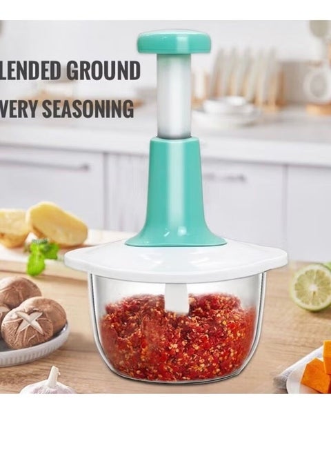 Manual food chopper for chopping all kinds of vegetables, 2 liters