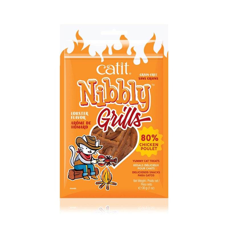 Catit Nibbly Grills Cat Treats, Chicken & Lobster Recipe - Grain-Free Cat Treat