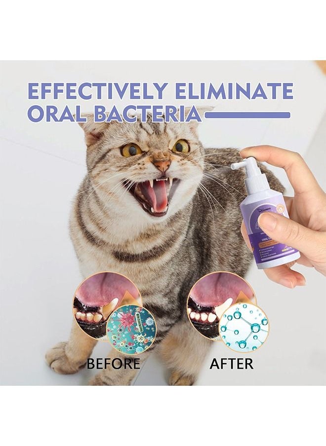 YEGBONG - Dogs & Cats Oral Spray Clean Teeth, Pet Clean Teeth Cleaning Spray for Dogs & Cats, Pet Bad Breath Treatment, Pet Breath Freshener Spray Care Cleaner, Targets Tartar & Plaque Eliminate Bad Breath - Image 1