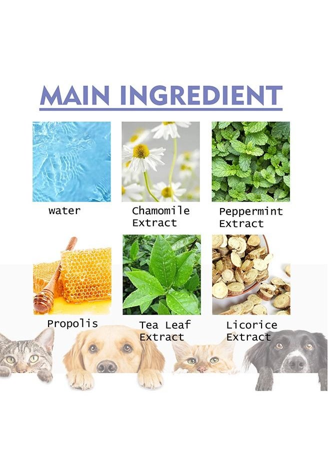 YEGBONG - Dogs & Cats Oral Spray Clean Teeth, Pet Clean Teeth Cleaning Spray for Dogs & Cats, Pet Bad Breath Treatment, Pet Breath Freshener Spray Care Cleaner, Targets Tartar & Plaque Eliminate Bad Breath - Image 1