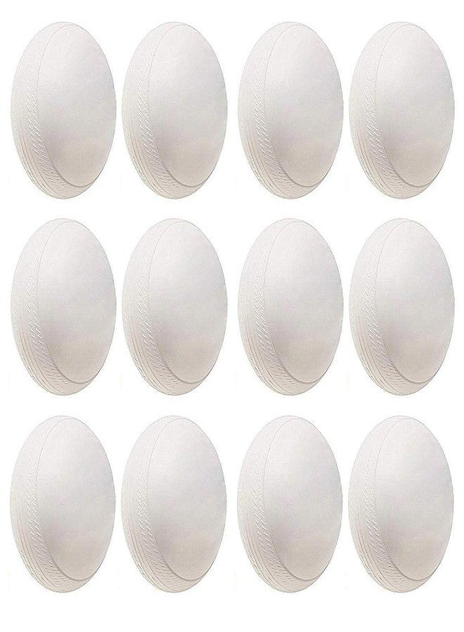 KLEAM Moolyavaan Products Plastic Cricket Training Ball White Toy Balls for Cricket with Happy Smile Funny Cute Face Anti Stress Slow Rising Squeeze Ball (Pack of 24+24) - Image 3