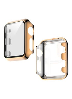 unisex For Apple Watch Series 3, 2 And 1 Electroplated Pc Case + Tempered Film Integrated Protective Cover