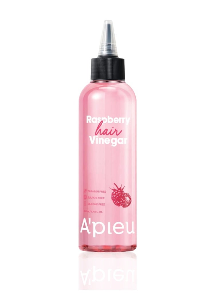 A'pieu Raspberry Hair Vinegar 200ml – Scalp Balancing Paraben & Sulfate Free Hair Treatment for Shiny Hair - Image 1