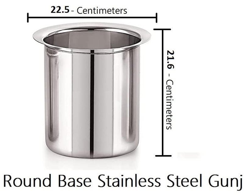 Bartan Star غونج عميق من الفولاذ المقاوم للصدأ من بارتان ستار للطهي والتقديم (6 لتر) - Image 2