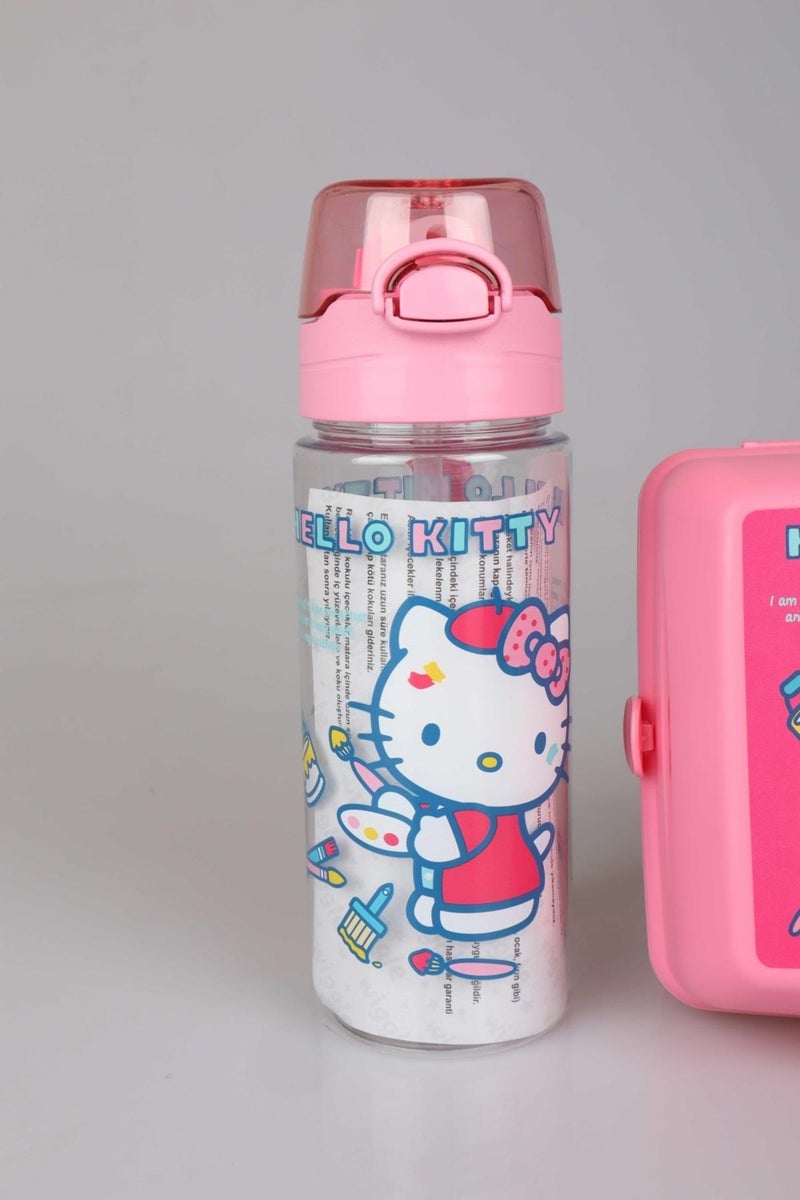Disney New Season New Season Licensed Hello Kitty 500 ml Tritan Water Bottle and 2-Layer Lunch Box Set - Image 4