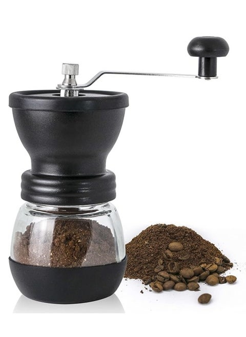 Manual Coffee Bean Grinder Glass Portable With Ergonomic Handle