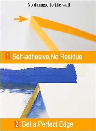 2 Rolls Pre Taped Masking Film 3M x 20M Paint Masking Film With Adhesive Tape Waterproof Dust Proof Transparent Plastic Protective Film For Furniture Wall Car Carpet Painting Renovation Protection - view 4