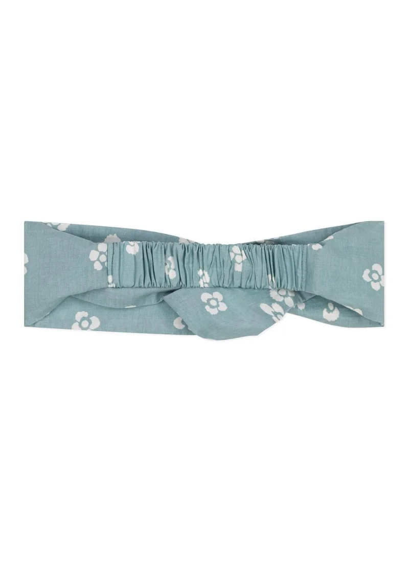 بيتي باتو Baby headband in floral-printed cotton gauze