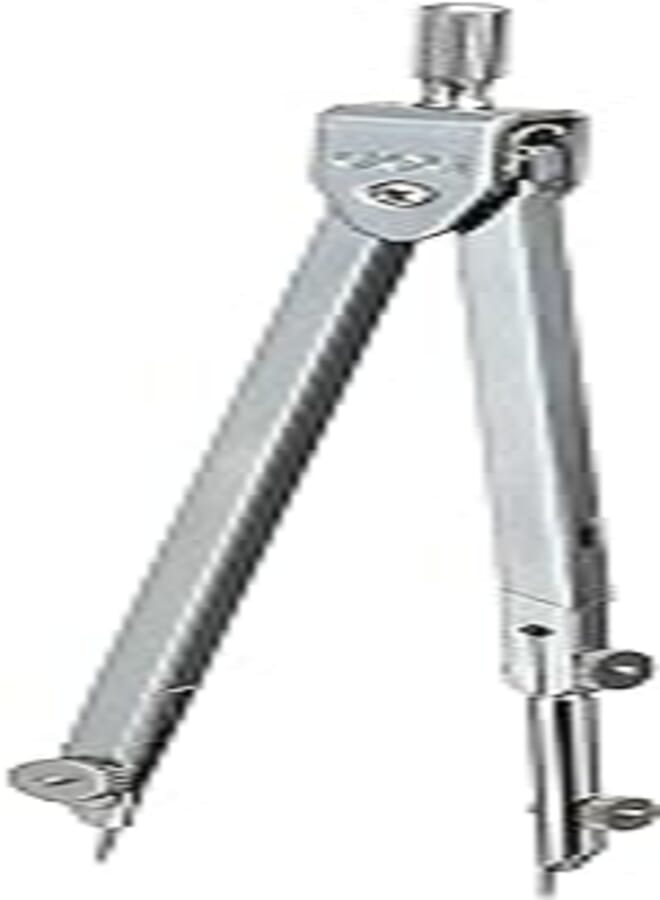 Deli e8603 metal geometric compass - silver