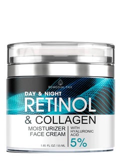 REMEDIAL PAX Retinol Cream For Face Anti Aging Face Moisturizer For Women And Men, Day And Night Face Cream With Collagen Hyaluronic Acid Anti Wrinkle Cream 1.85 Fl Oz  - Image 1
