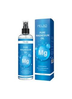 MELAO Pure Magnesium Oil Spray 300ML，Pure Organic Magnesium Oil Spray，High Strength Magnesium Spray Energy Boost Sleep Muscle Ache and Stress Relief Improve Sleep Leg and Joint Care Reduce ItchingBody Odor Reduction Topical Pure Magnesium Oil for Feet and Body  - Image 1