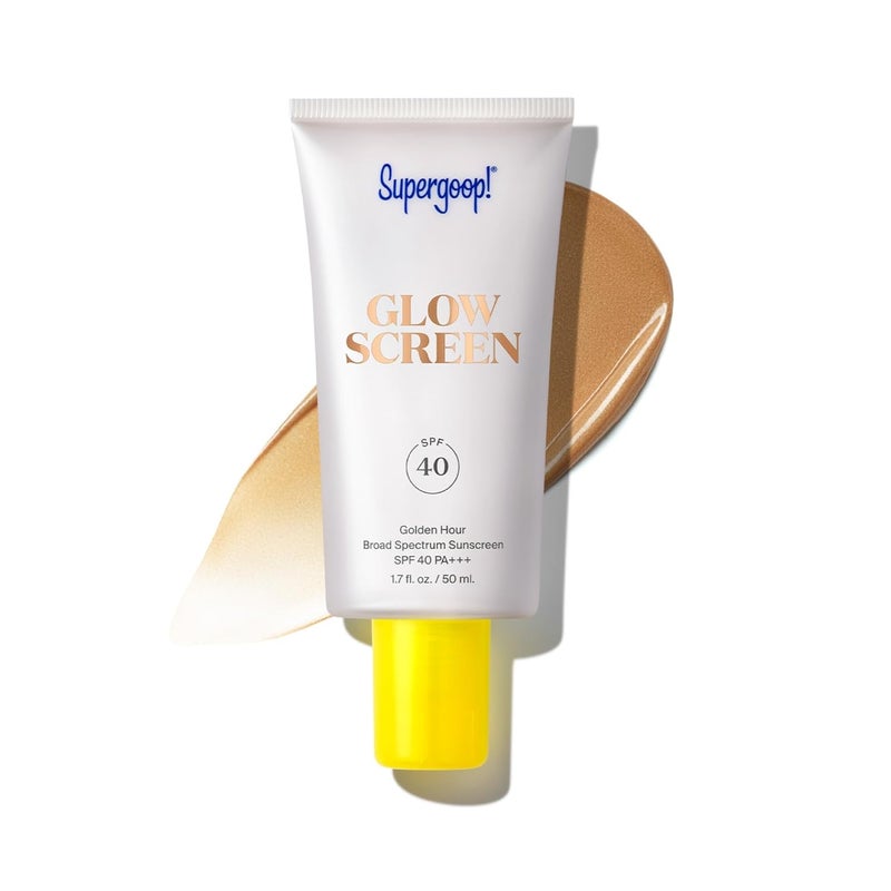 Supergoop Glowscreen SPF 40 Golden Hour Bronze Glow  17 fl oz  Glowy Primer  Broad Spectrum Sunscreen  Helps Filter Blue Light  Boosts Hydration  Hyaluronic Acid Vitamin B5  Niacinamide
