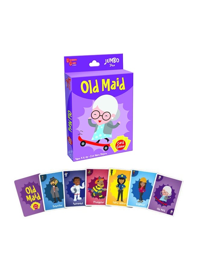 University Games Old Maid Card Game - Jumbo Size, Colorful Character Cards for Kids Ages 4 and Up, Fun Family and Educational Game - Image 1