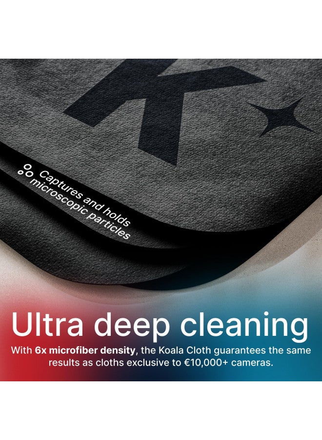 Koala Lifestyle Koala Lens Cleaning Cloth | Japanese Microfiber | Glasses Cleaning Cloths | Eyeglass Lens Cleaner | Eyeglasses, Camera Lens, VR/AR Headset, and Screen Cleaning | Blue & Purple (Pack of 6)  - Image 1