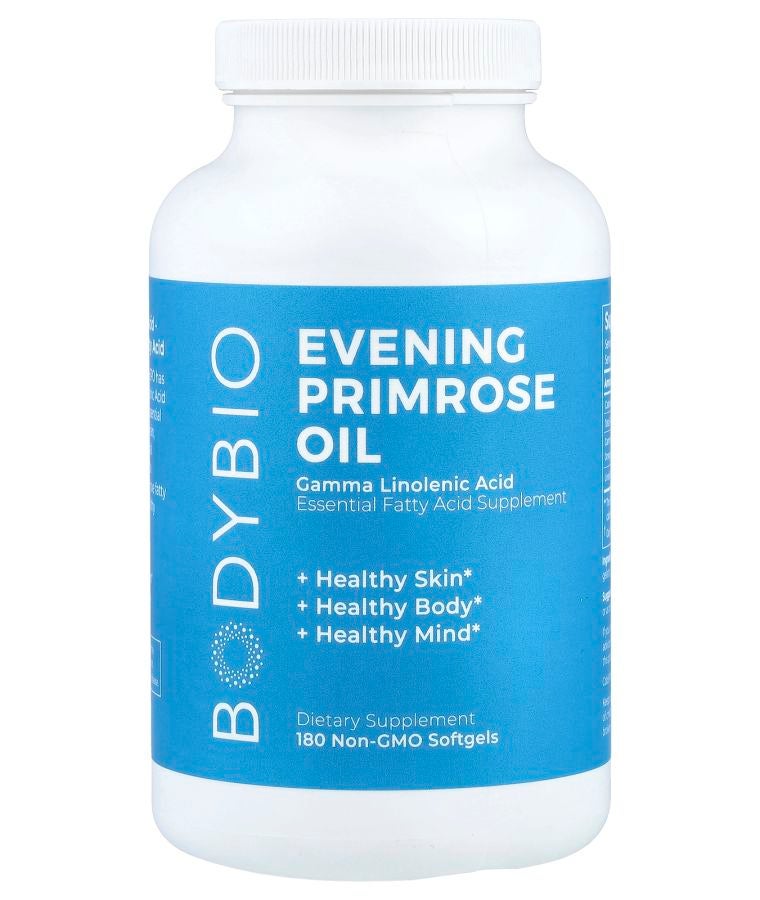 BodyBio Evening Primrose Oil 180 Non-GMO Softgels