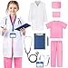 Joycover Doctor Costume for Kids Kids Scrubs Halloween Costumes For Girls Boys Doctor Dress up Play Kit - Image 2