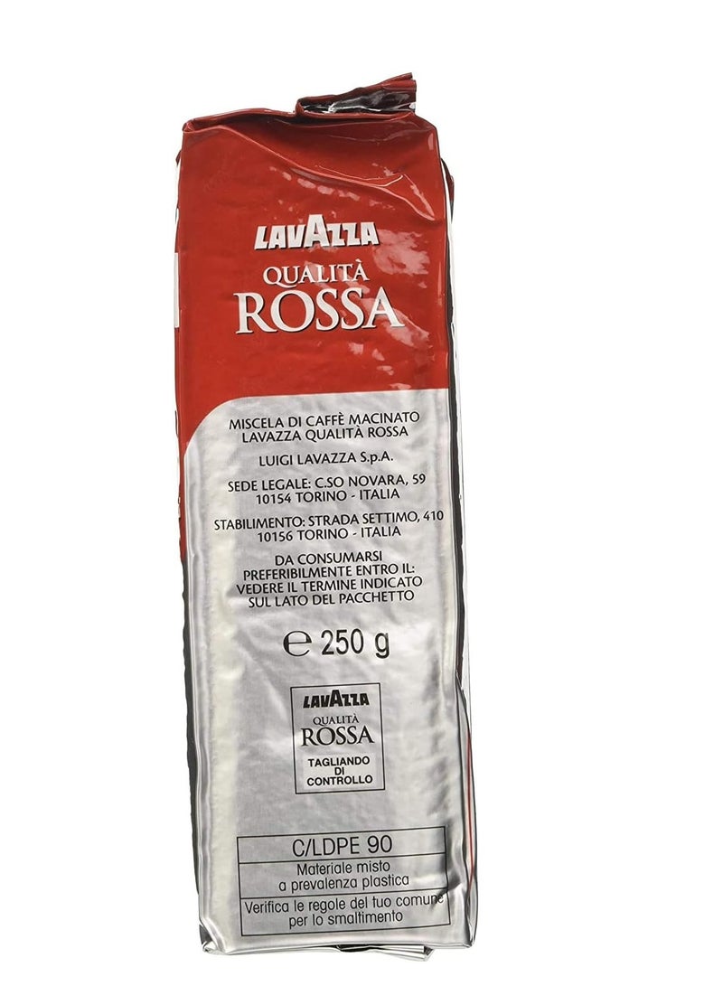 Lavazza Quality Rossa Ground Coffee Medium Roast 250 grams - Image 2