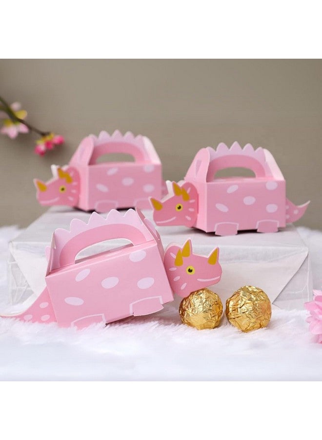 Satyam Kraft SATYAM KRAFT 20 Pcs Dinosaur Theme Folding Gift Boxes - Paper Storage Box for Chocolate, Dry Fruits, Return Gifts, Birthday, Wedding, Engagement Party Favors (Pack of 20, Pink) - Image 1