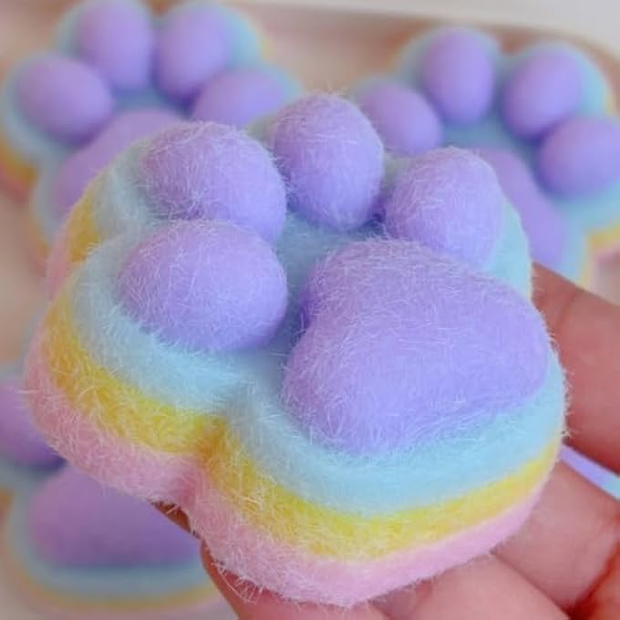SHENGYI Stress Relief Toy Big Cat Paw Silicone Squeeze Fidget, Cute Sticky Kitty Paw Sensory Toy Stretchable Springy Fidget Squishy,Ultra Soft Decompression Venting Gadget For Adults Teenage - Image 5