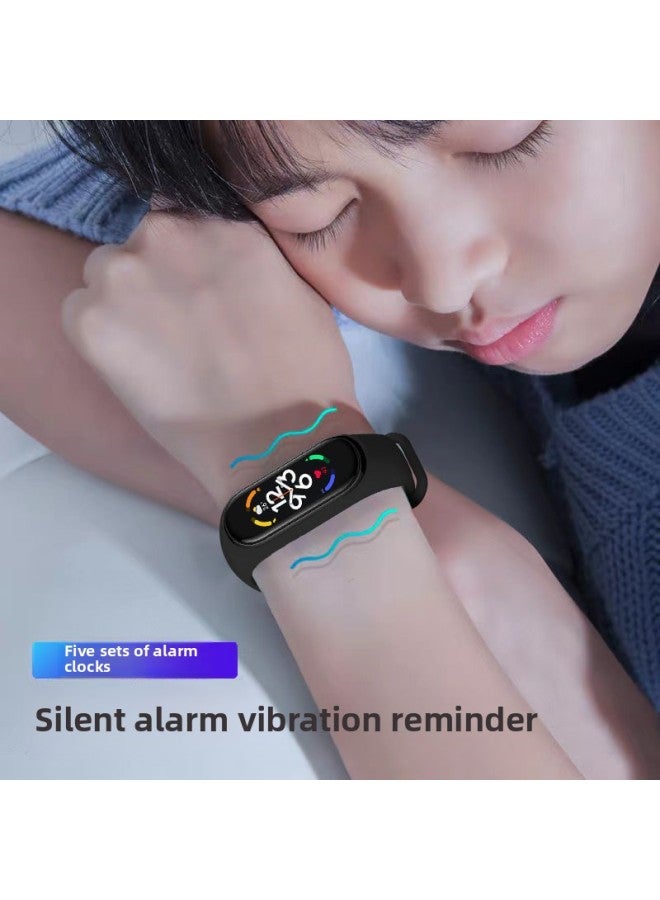 Multifunctional Smart Sports Bracelet Rechargeable Vibration Alarm Clock Running Pedometer Watch For Female High School Students For Android-Color:Very Good-looking [fashionable - Lotus Fans] With More Functions - Multifunctional Smart Version [basic Movement + Vibration Alarm Clock + Music Control]  - Image 4
