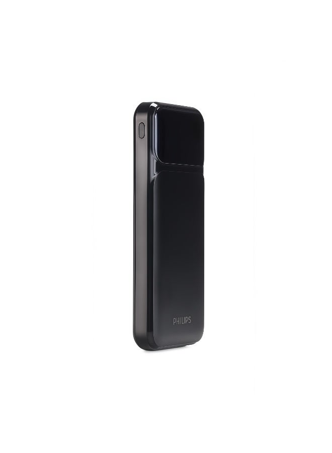Philips 10000mAh Fast Charging Power Bank (DLP1922CB/00) – USB-A & USB-C Output, Dual Port, LED Indicator – Black - Image 4