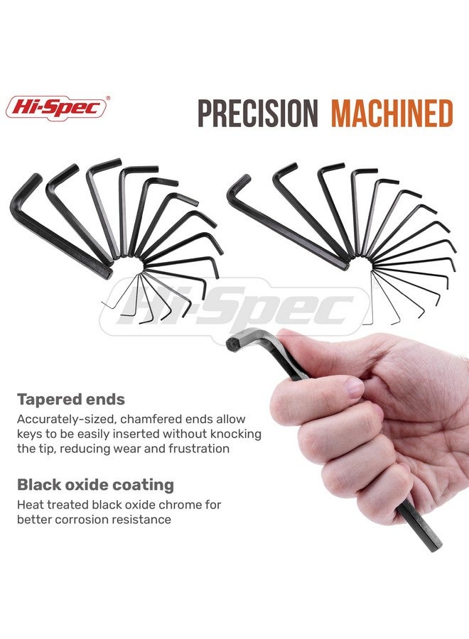 Hi-Spec Hi-Spec 30pc Imperial & Metric Hex Allen Key Wrench Folding Set with Small & Large Sizes. Includes Mini 0.035” Up to Long 10mm - Image 3
