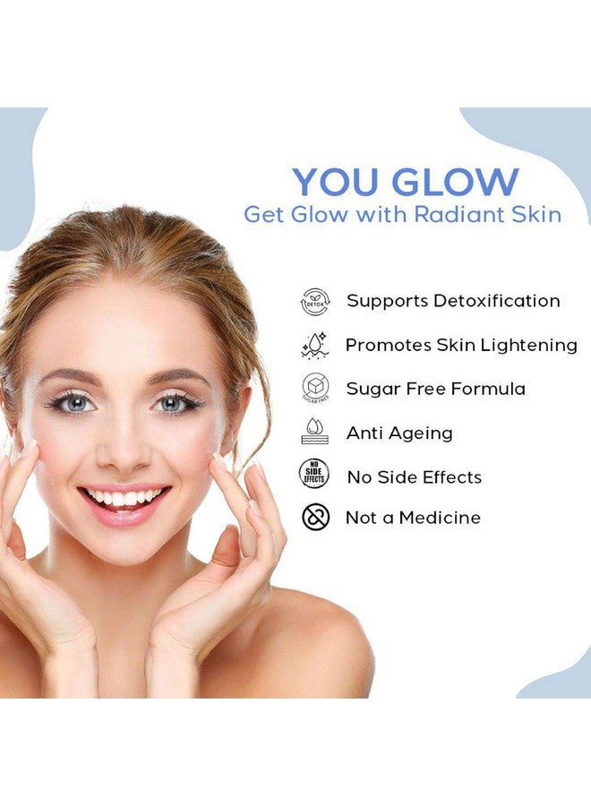 AVEIL YouGlow Glutathione and Vitamin C Skin Rejuvenating Tablet - 30 Tablets | L-Glutathione 500mg Tablets with CoQ10, Alpha Lipoic Acid, & Grape Seed Extract for Healthy & Radiant Skin | Sugar Free - Image 4