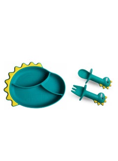 Bluejw Silicone Baby Feeding Set Toddler Divider Bowl With Suction Bpa Free Baby Tableware Set  - Image 1