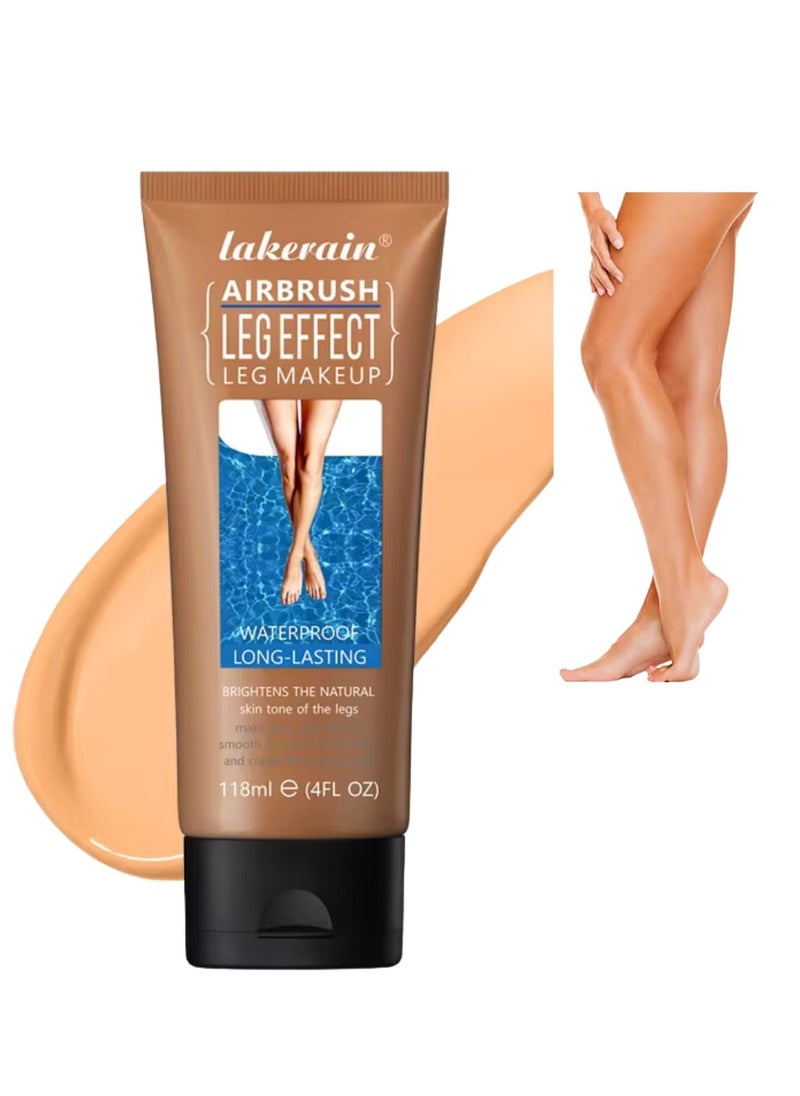 lakerain - 118ml Airbrush Leg Effect Leg Makeup Moisturize Light Leg Makeup Waterproof No Transfer Long Lasting Leg Skin Makeup Cover Cover Leg Scar Varicose Veins and Tattoo Cover Up Makeup Cream Bronze 03 - Image 1