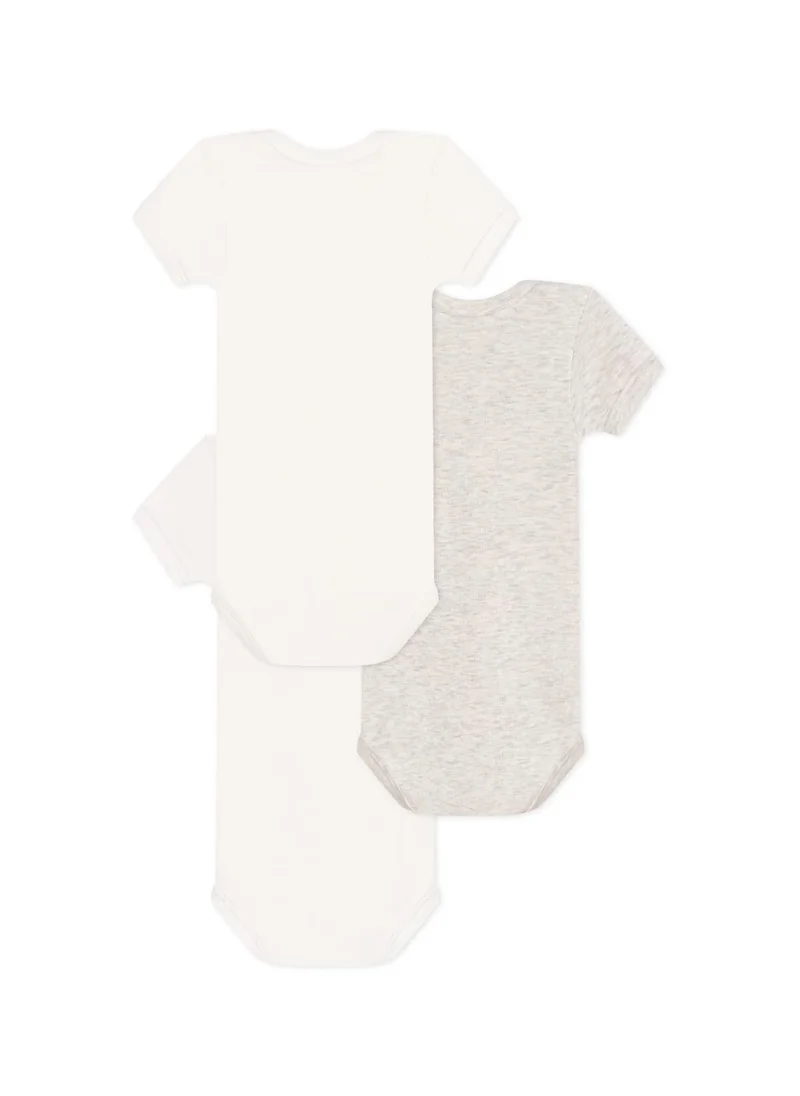 بيتي باتو Set of 3 baby cotton short-sleeved bodysuits