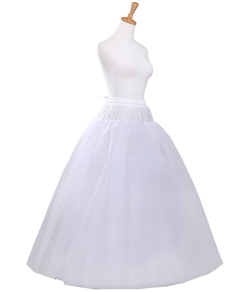 SuBleer A-line Hoopless Petticoat Crinoline 4 layers Underskirt Slips for Wedding Dress Plus Size - Image 5