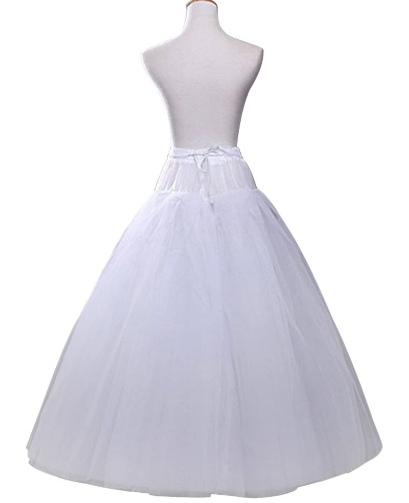 SuBleer A-line Hoopless Petticoat Crinoline 4 layers Underskirt Slips for Wedding Dress Plus Size - Image 2