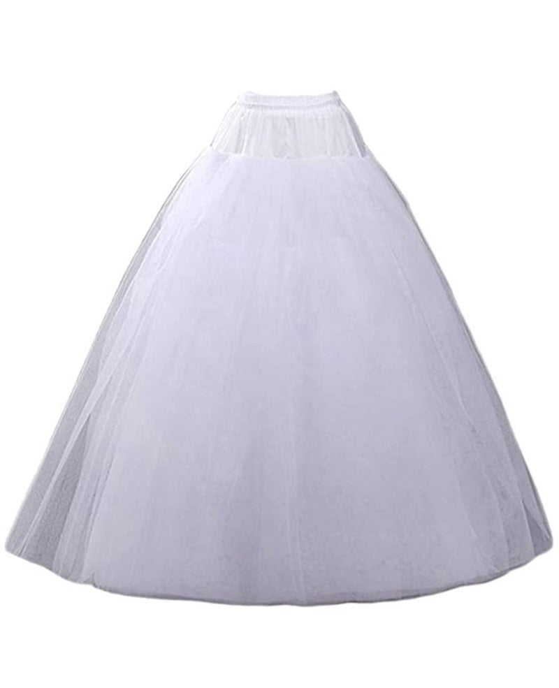 SuBleer A-line Hoopless Petticoat Crinoline 4 layers Underskirt Slips for Wedding Dress Plus Size - Image 1