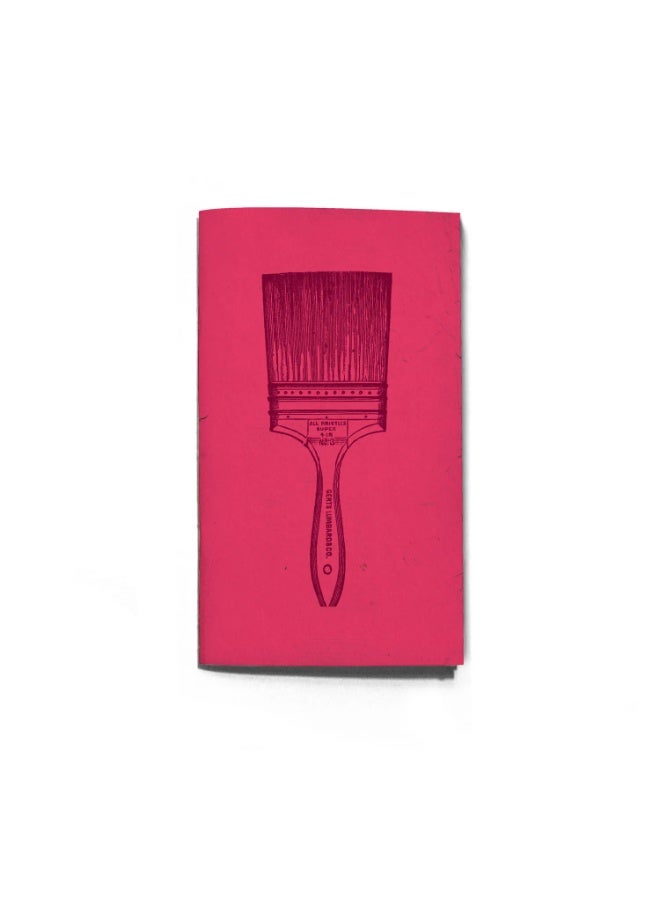 InkJection passport size Notebook & sketchbook, Purple Brush Vintage design(Line paper) - Image 1