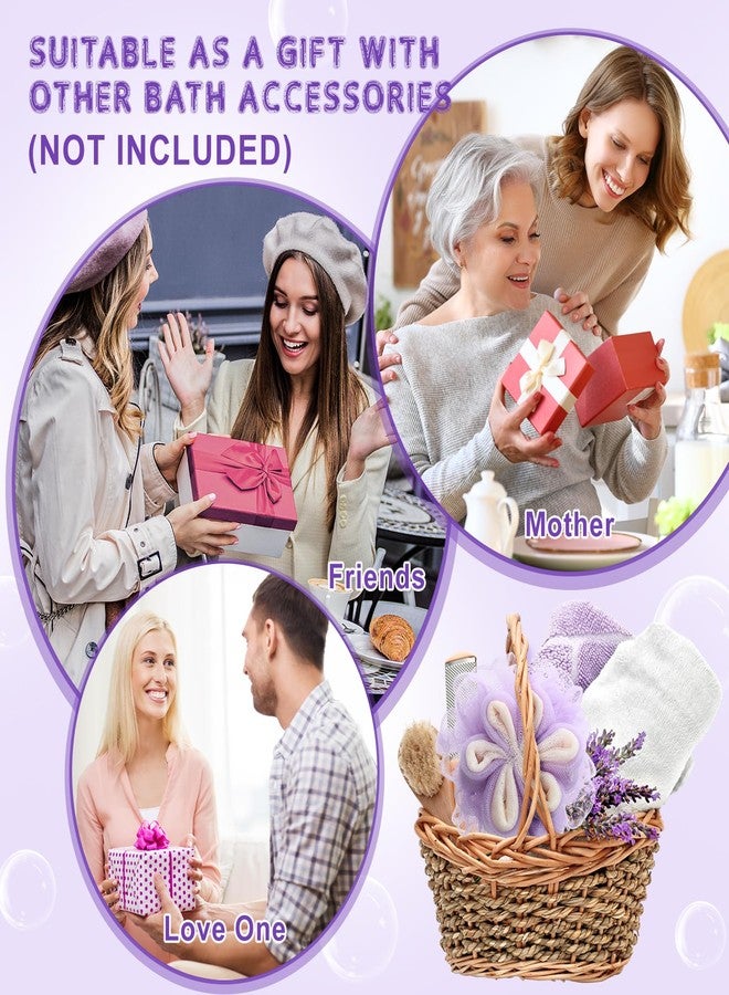 FuWeave فيويف 6 عبوات لوفة استحمام زهرة لوفة استحمام لوفات استحمام لتقشير الجسم هدايا سبا للنساء لوازم تنظيف الحمام ملحقات الاستحمام للرجال (لافندر) - Image 4