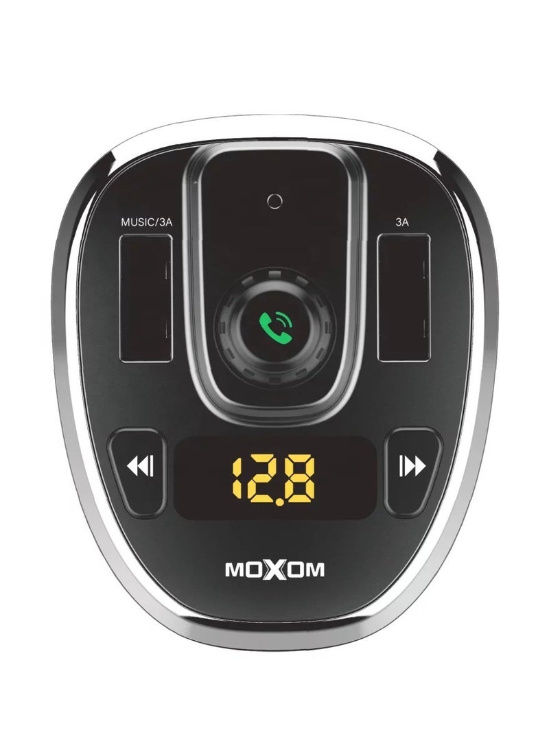 MOXOM MX-VC12 Wireless Car Charger MP3 PPS Quick Charging Car Adapter Bluetooth Converter for Car Stereo Black  - Image 1