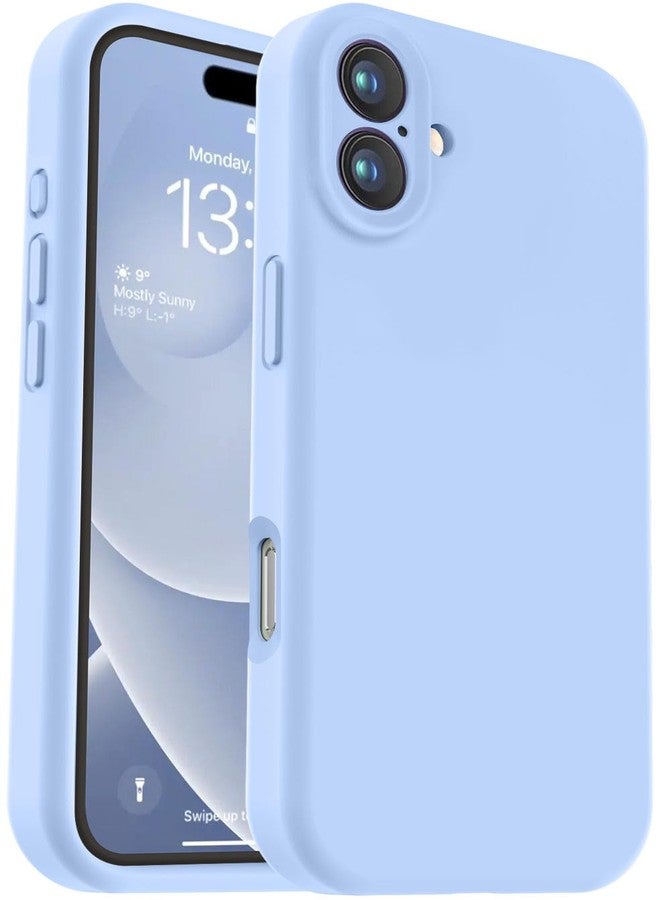 Vooii Compatible with iPhone 16 Case, Liquid Silicone Upgrade [Camera Protection] [Soft Anti-Scratch Microfiber Lining] Shockproof Phone Case for iPhone 16 6.1 inch - Light Blue - Image 1