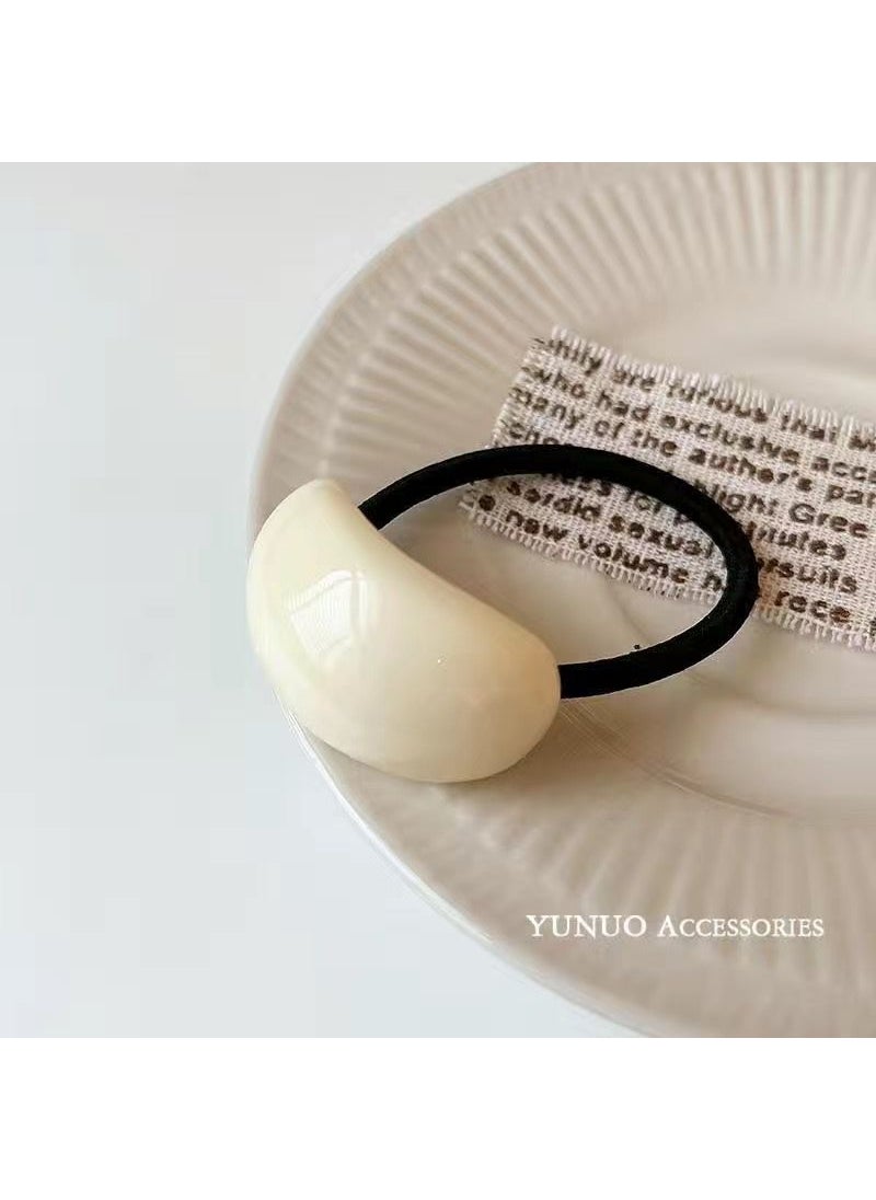 Generic 2022 New Minimalist Hair Ties Elegant Ponytail Holders 5# beige 