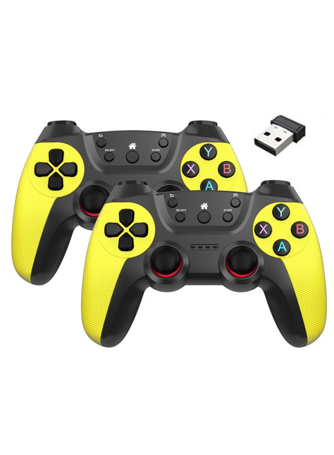 وحدة تحكم ألعاب لاسلكية 2.4 جيجا Dualshock تدعم Android USB Tv Computer مقبض مزدوج لجهاز الكمبيوتر التلفزيوني - لون المنتج: أبيض أنيق (مزدوج) -عاري - Image 5