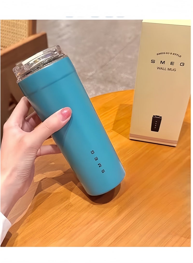 SMEG 550ML Coffee Mug,Insulated Beverage Cup With Leakproof Lid, Travel Portable Car Drinking Cupï¼316 Stainless Steel Vacuum Leak proof Thermos Cup, Blue - Image 2
