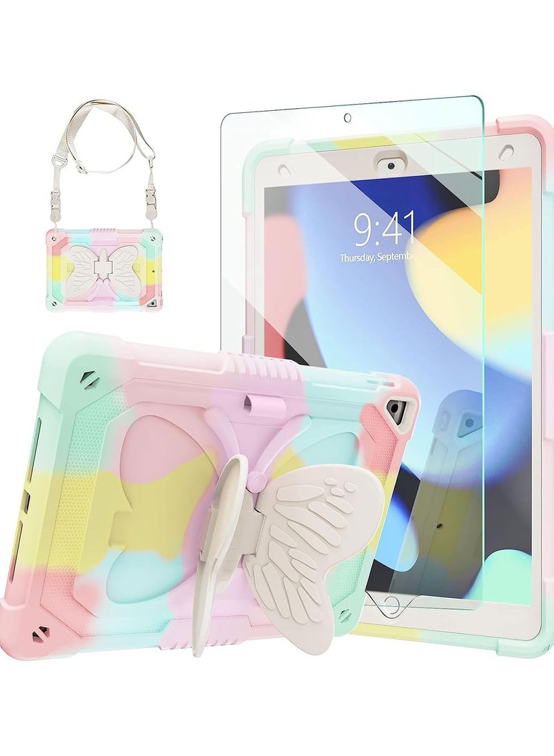 general iPad 10.2 Kids Case, iPad 9th/8th/7th Generation Case with Tempered Glass Screen Protector and Shoulder Strap|Rugged - Image 1