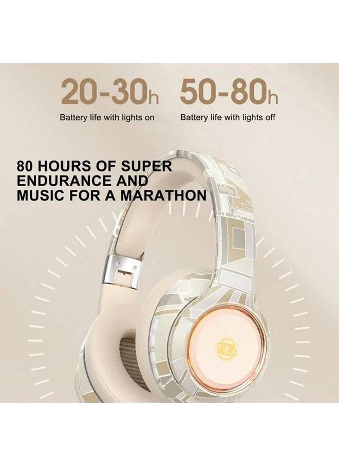 general Upgraded Dream Bluetooth headphones, streaming color RGB, 30 hours playtime wireless headphones, deep bass sound-isolating stereo headphones - Image 2
