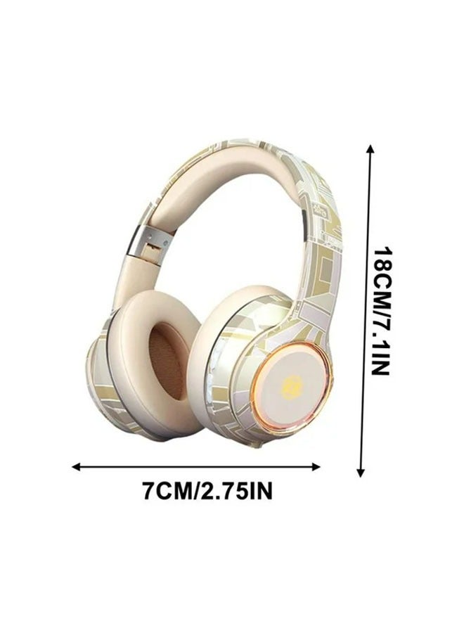 general Upgraded Dream Bluetooth headphones, streaming color RGB, 30 hours playtime wireless headphones, deep bass sound-isolating stereo headphones - Image 5