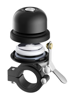 Bicycle Bell for Apple AirTag, Bike Mount with AirTag GPS Tracker Waterproof Classic Brass Holder Hides Air Tag Under Bike Bell Anti-Theft (Fits 0.87 to 1 Inch Bicycle Handlebars, Black)