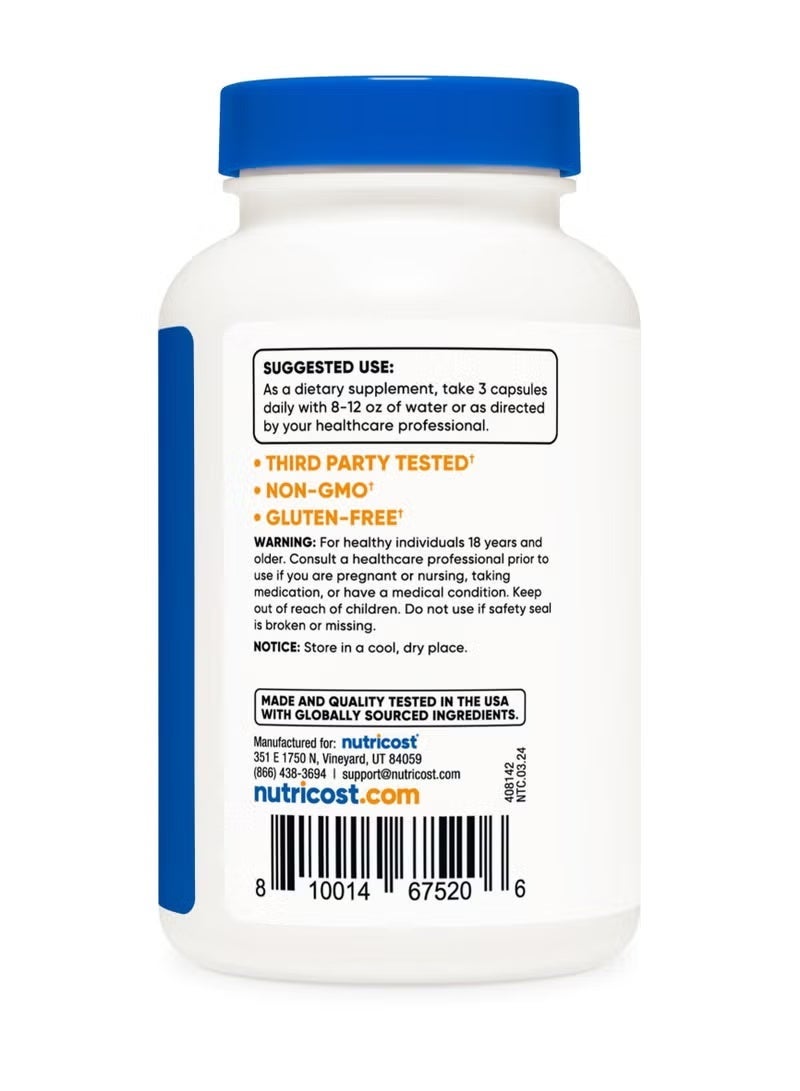 Nutricost, Turmeric, 120 Capsules - Image 3