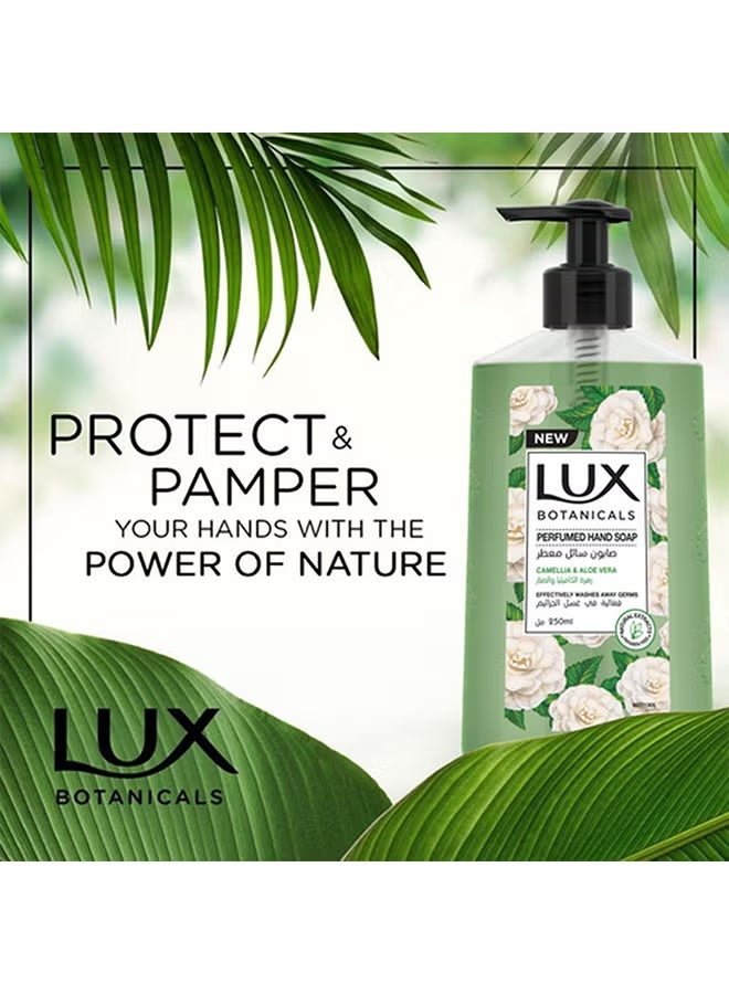 لوكس غسول يدين معطر بخلاصة النباتات بزهرة الكاميليا والصبار 250ملليلتر - Image 5