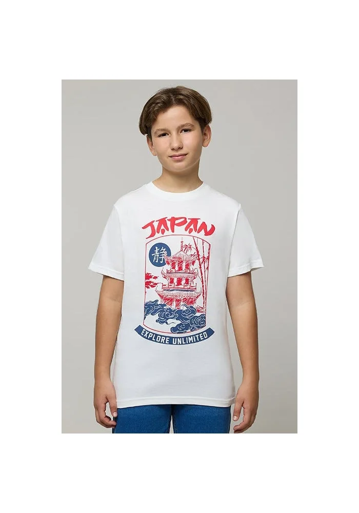 R&b Printed T-Shirt with Crew Neck and Short Sleeves